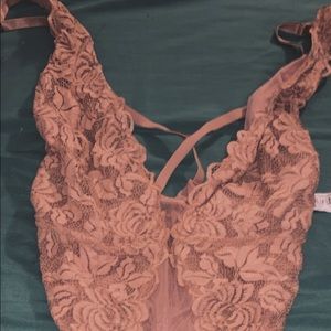 Pink lace teddy